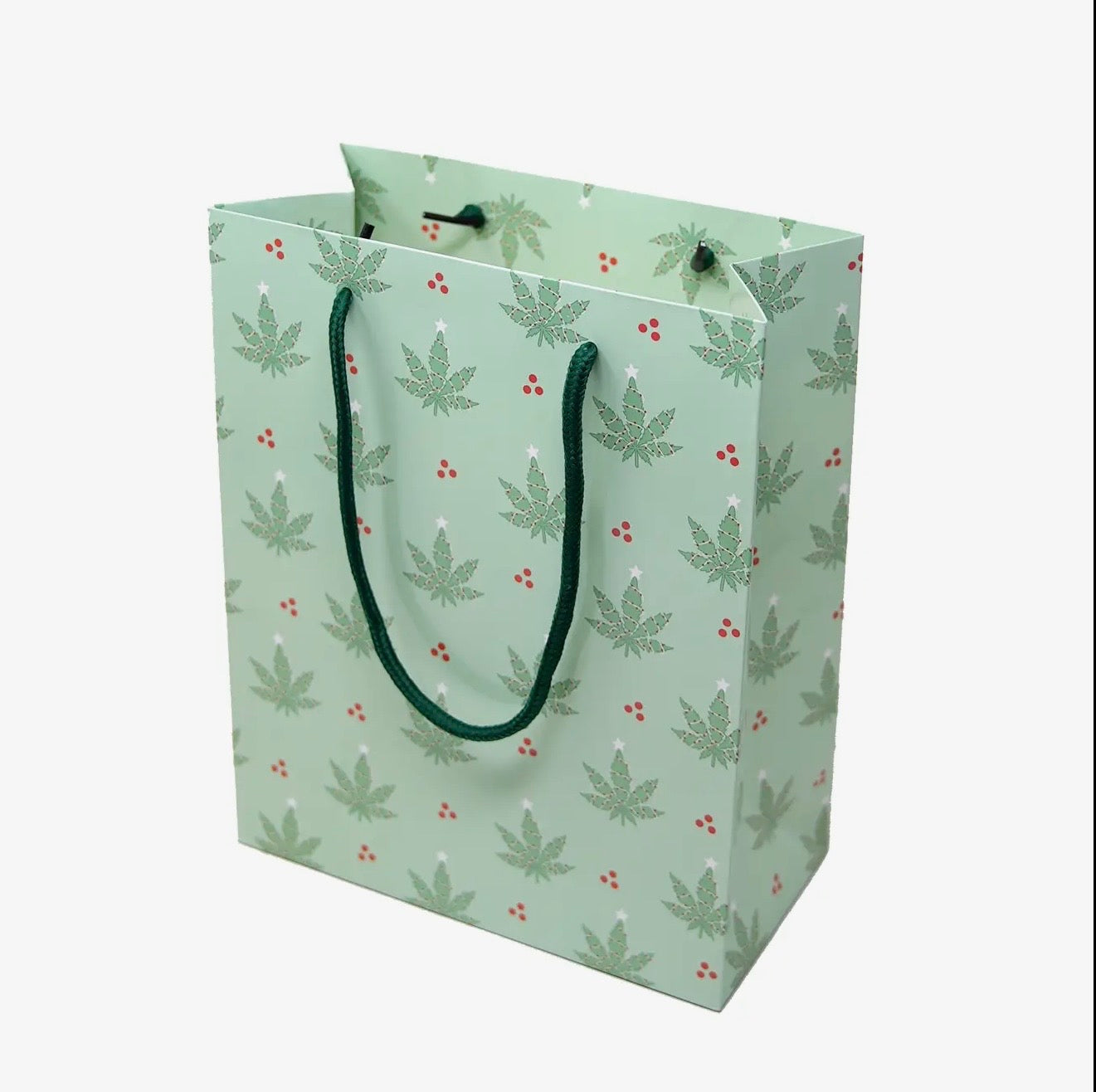 Weed Christmas holiday gift bag